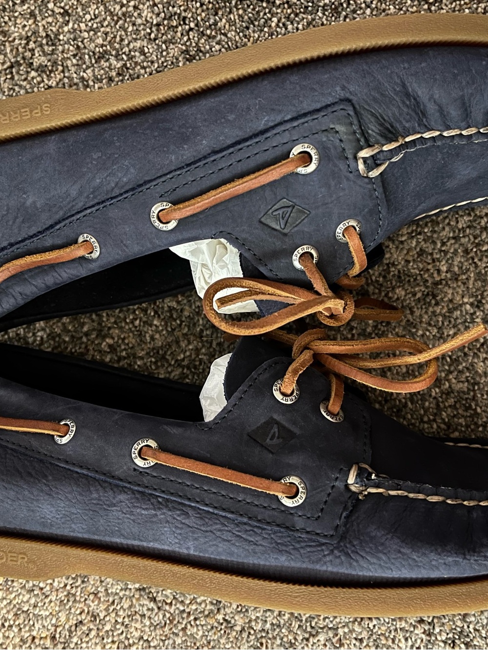 Sperry A/O Sahara Men’s Navy Blue Suede Classic Boat Shoes - Picture 6 of 10